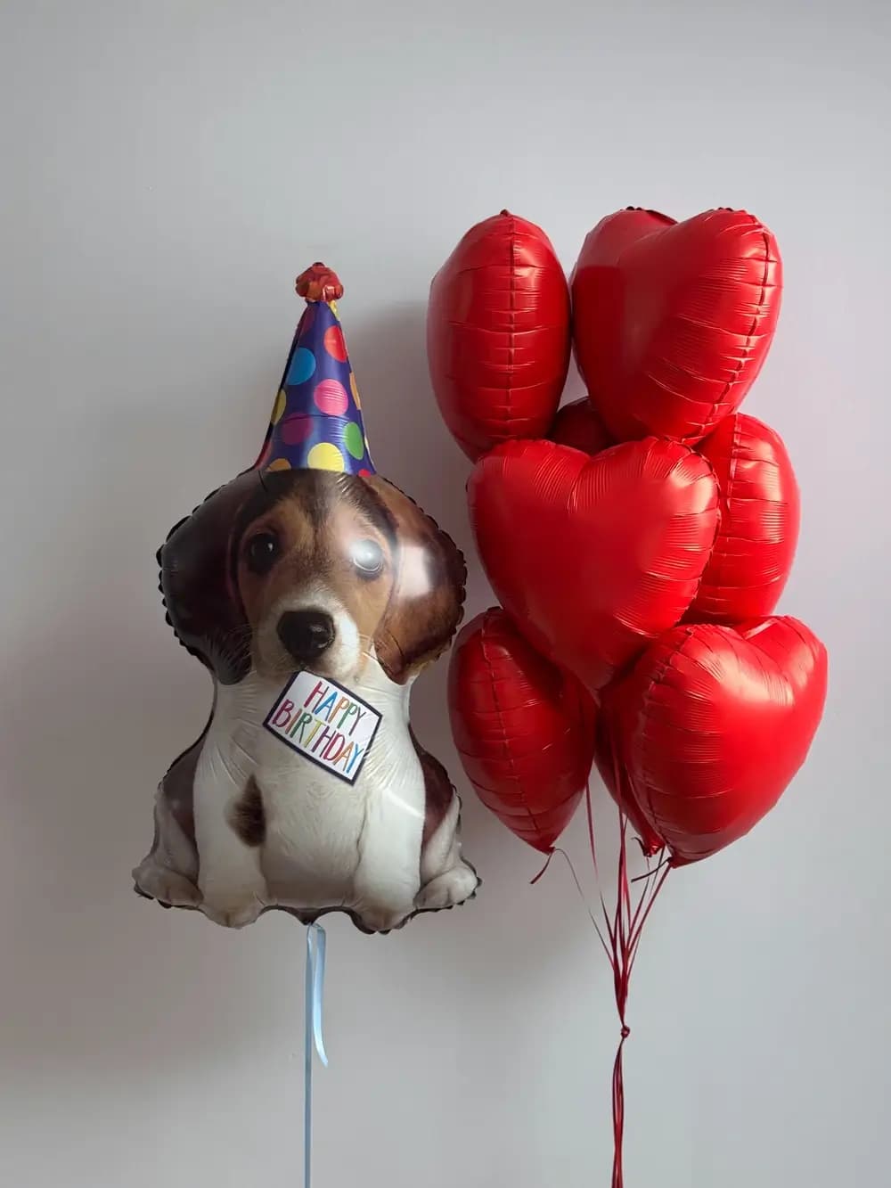 Zestaw balonów z pieskiem "Happy Birthday"