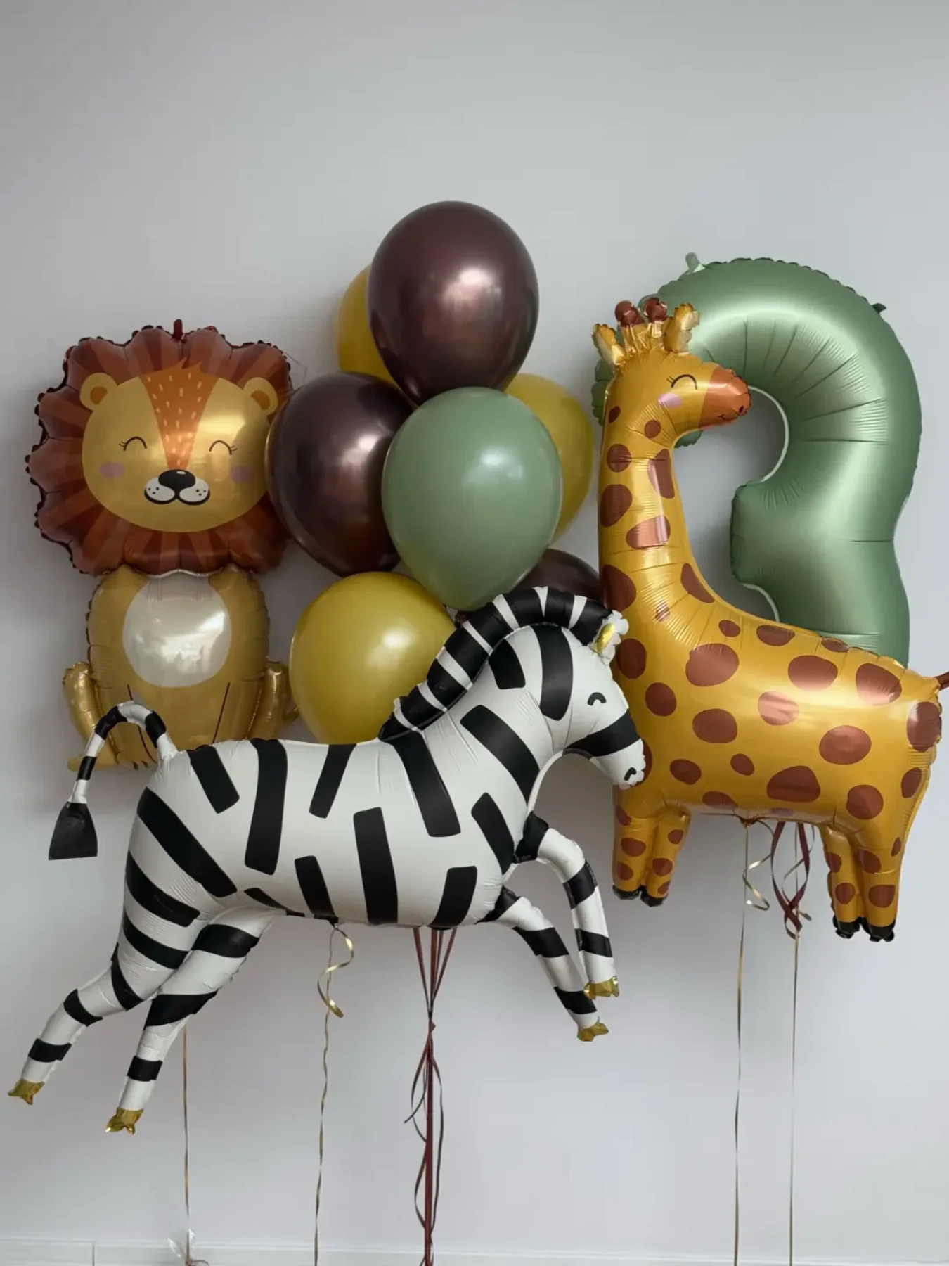 Duży zestaw balonów foliowych "Safari Zoo"